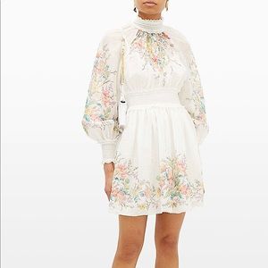Zimmermann Zinnia Shirred Mini Dress